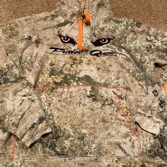 Cabelas Predator Quest Mens Large Hoodie Camo Hunting Sweater Pullover - Picture 1 of 5